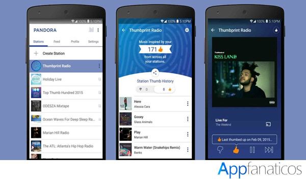 Pandora Music app