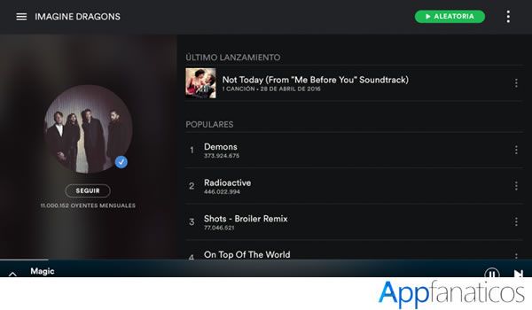 Spotify app de musica