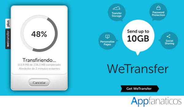 Wetransfer aplicacion