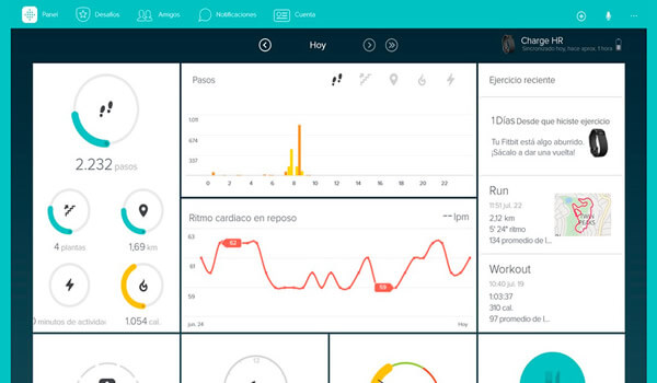 Fitbit app de ejercicios